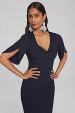 Load image into Gallery viewer, Scuba Crepe Sheath Dress with Pearl Detail 241762
