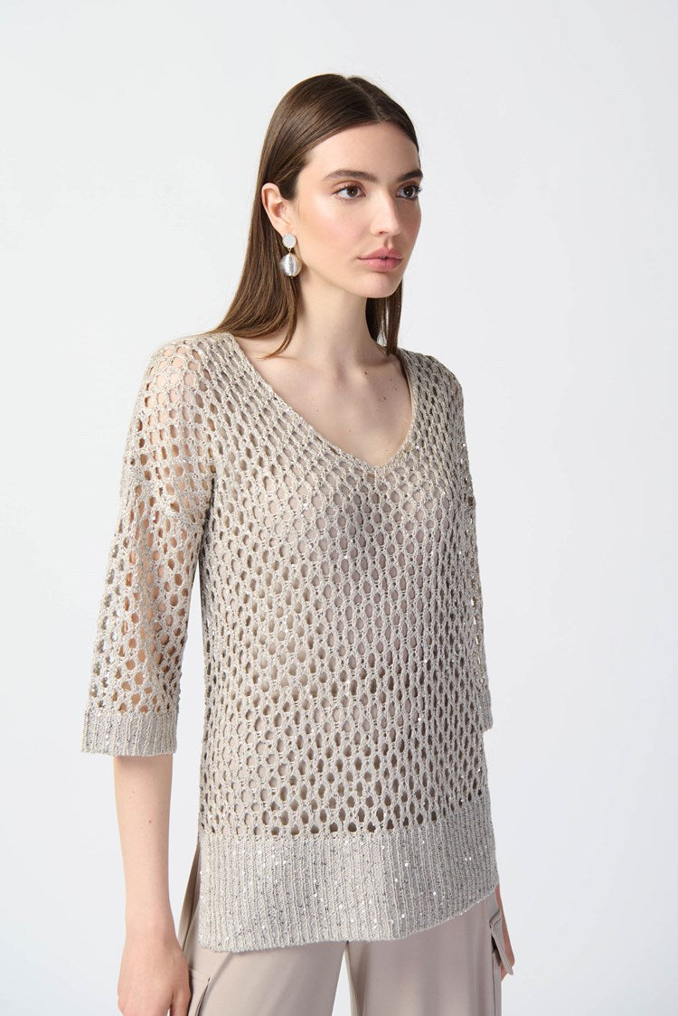 Open Stitch Jumper with Sequins 241922