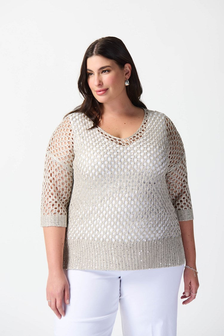 Open Stitch Jumper with Sequins 241922
