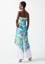 Load image into Gallery viewer, Mesh &amp; Silky Knit Tropical Print Jumpsuit 242024

