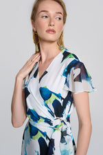 Load image into Gallery viewer, Chiffon Floral Wrap Dress 242703
