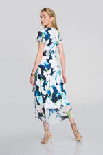 Load image into Gallery viewer, Chiffon Floral Wrap Dress 242703
