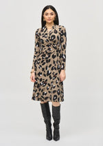 Load image into Gallery viewer, Animal Print Wrap Dress 243173
