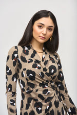 Load image into Gallery viewer, Animal Print Wrap Dress 243173
