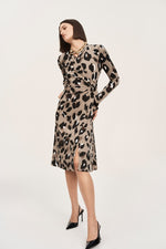 Load image into Gallery viewer, Animal Print Wrap Dress 243173
