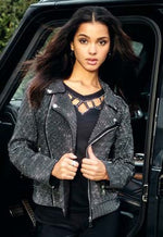 Load image into Gallery viewer, Sparkly Biker Jacket 243444
