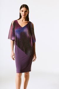 Silky Knit And Novelty Layered Dress 243718