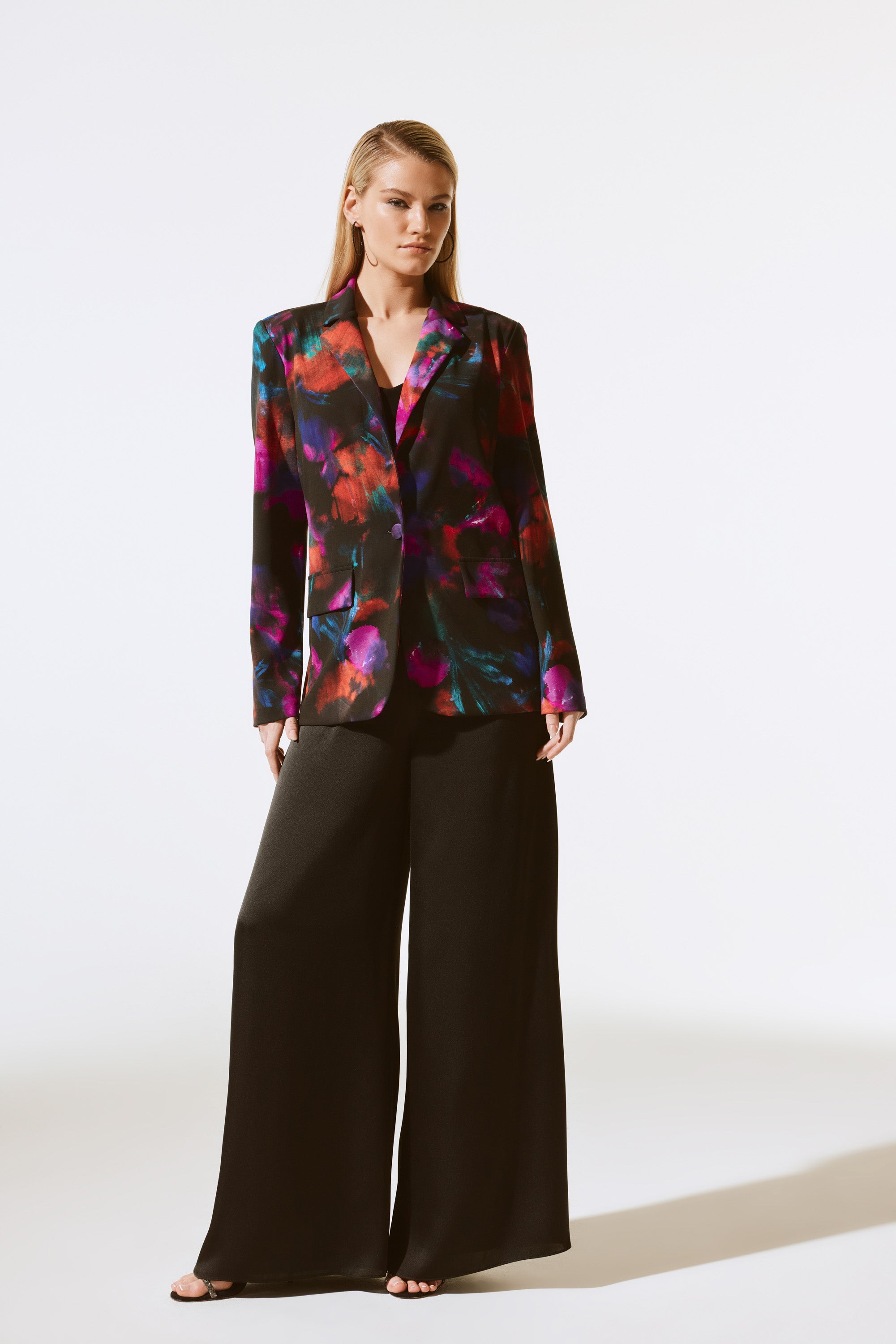 Floral Print Straight Blazer 243723