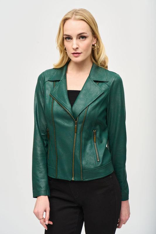 Green Moto Jacket 243905