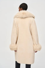 Load image into Gallery viewer, Feather Yarn and Faux Fur Coatigan 243923
