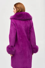 Load image into Gallery viewer, Feather Yarn and Faux Fur Coatigan 243923
