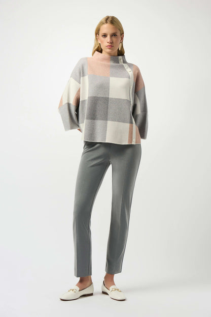 Checked Jacquard Knitted Jumper