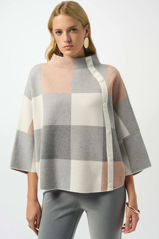 Checked Jacquard Knitted Jumper
