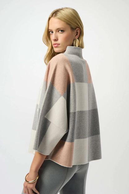 Checked Jacquard Knitted Jumper