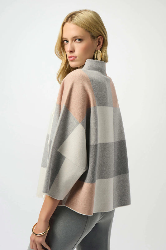 Checked Jacquard Knitted Jumper