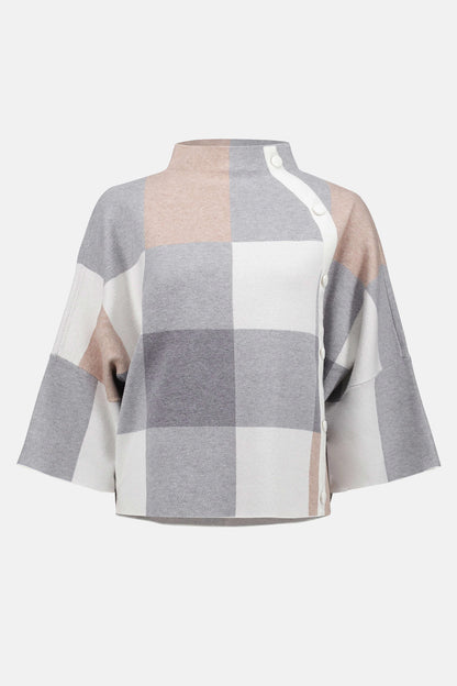 Checked Jacquard Knitted Jumper