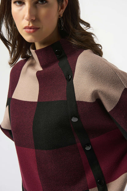 Checked Jacquard Knitted Jumper
