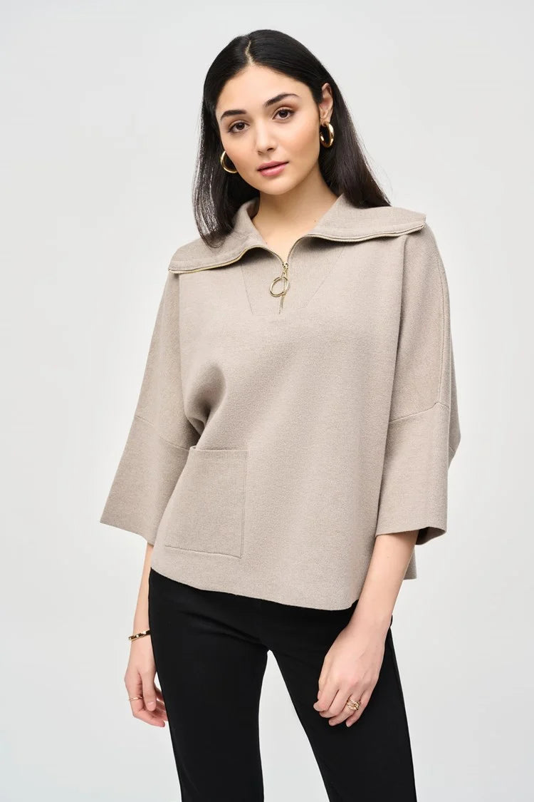 Zipped Collar Jumper 243954