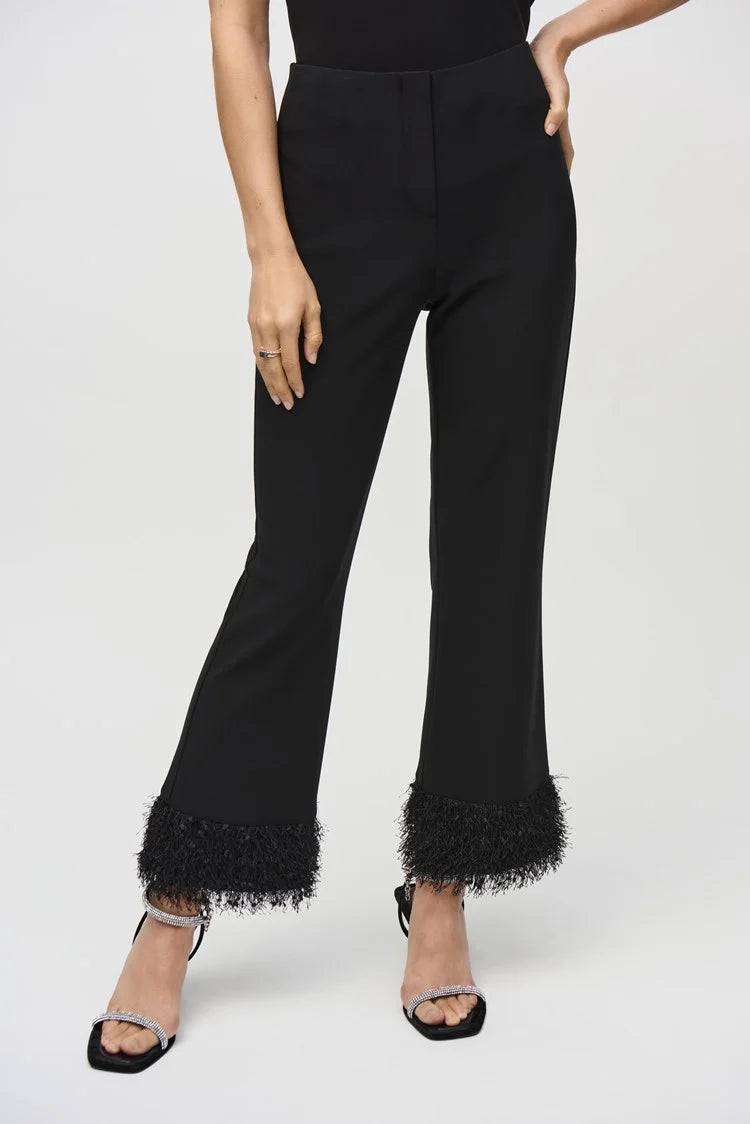 Black Novelty Flared Trousers 244193