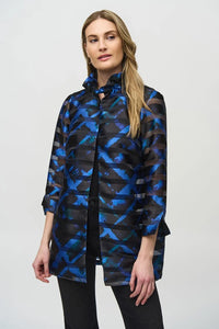 Satin and Organza Plaid Jacket 244198