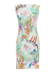 Sleeveless Pastel Print Dress 24605