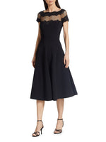 Load image into Gallery viewer, Ariba Black Lace Fit &amp; Flare Dress

