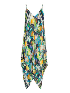 Hank Hem Tropical Print Dress 24651