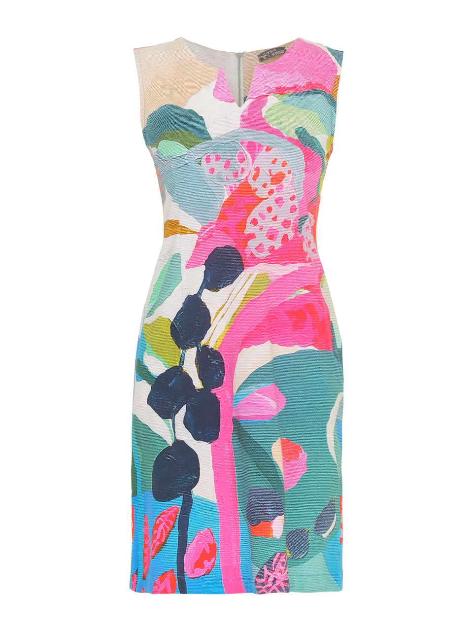Vibrant Floral Print Sleeveless Dress 24674