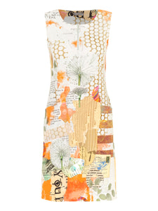 Sleeveless Abstract Print Dress 24714