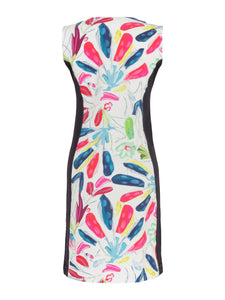 Tropical Trace Dress with Contrasting sides 24725