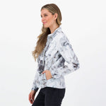 Load image into Gallery viewer, Light Grey Patterned Zip Jacket J3579
