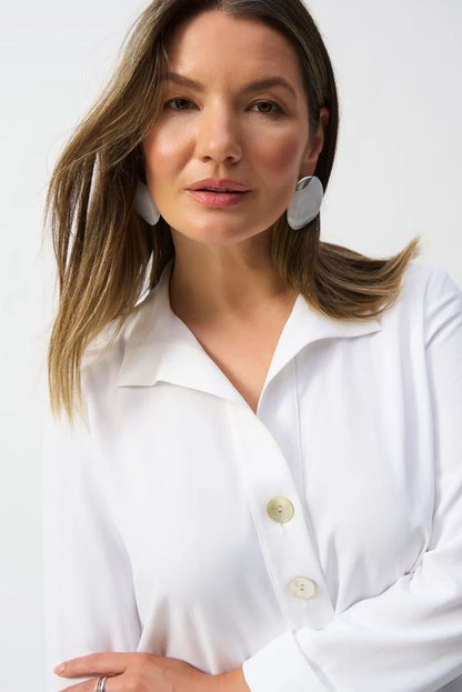 Straight Top With Button Detail 251079