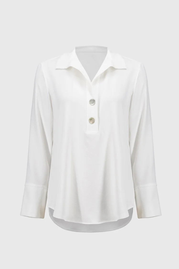 Straight Top With Button Detail 251079