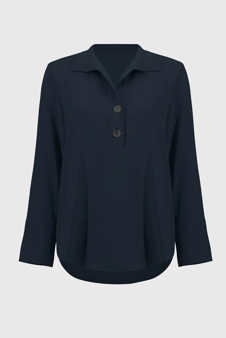 Straight Top With Button Detail 251079