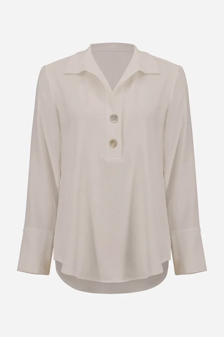 Straight Top With Button Detail 251079