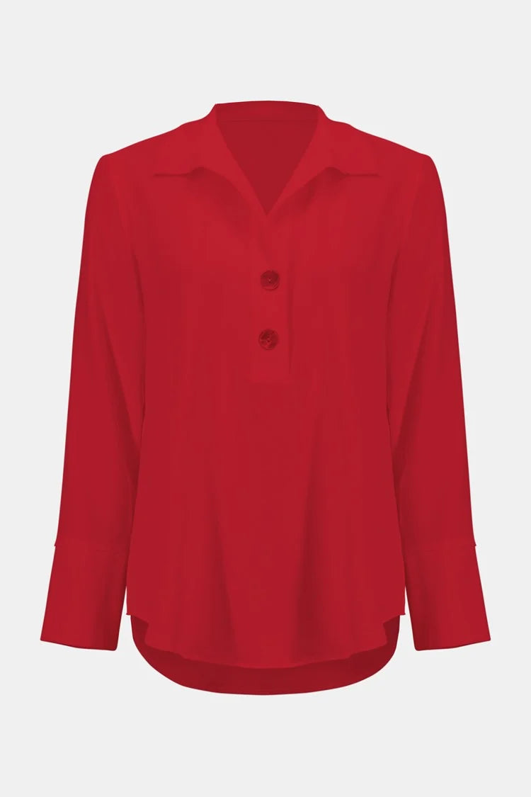 Straight Top With Button Detail 251079