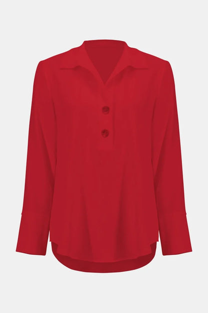 Straight Top With Button Detail 251079