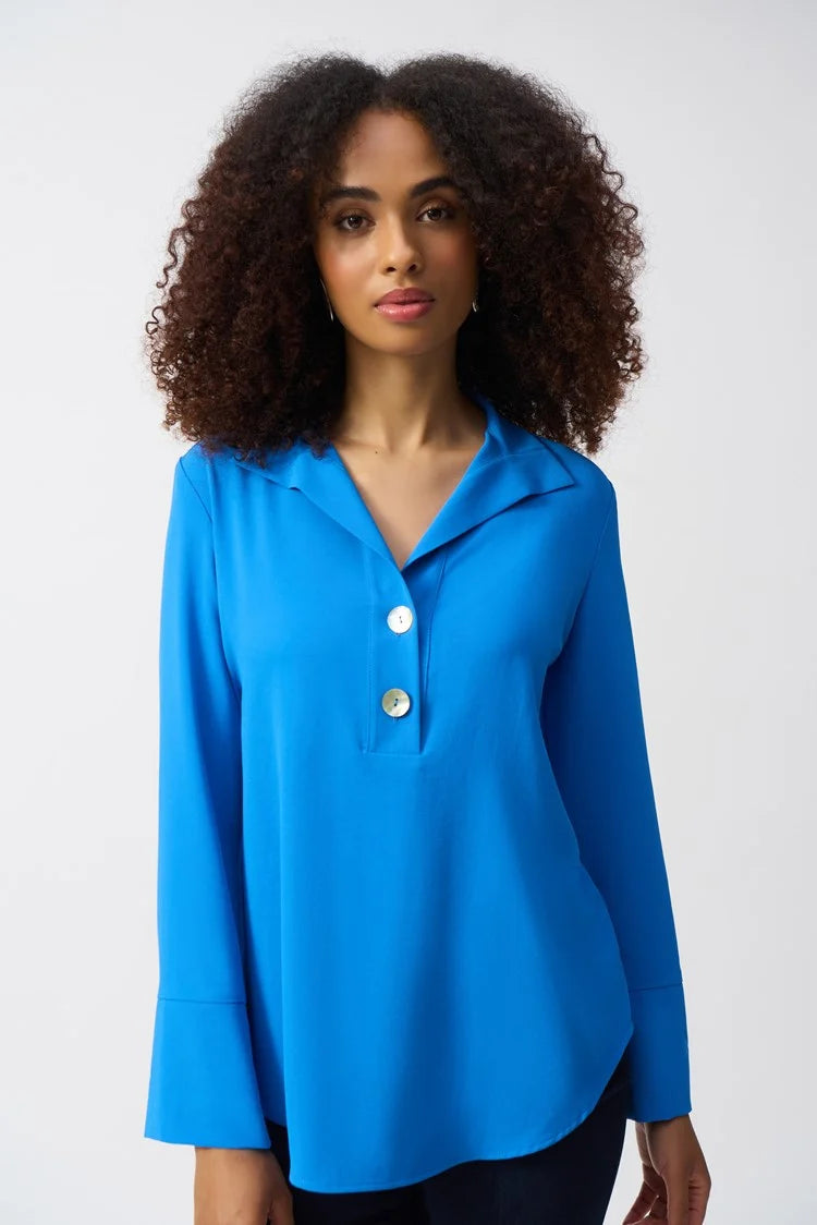 Straight Top With Button Detail 251079