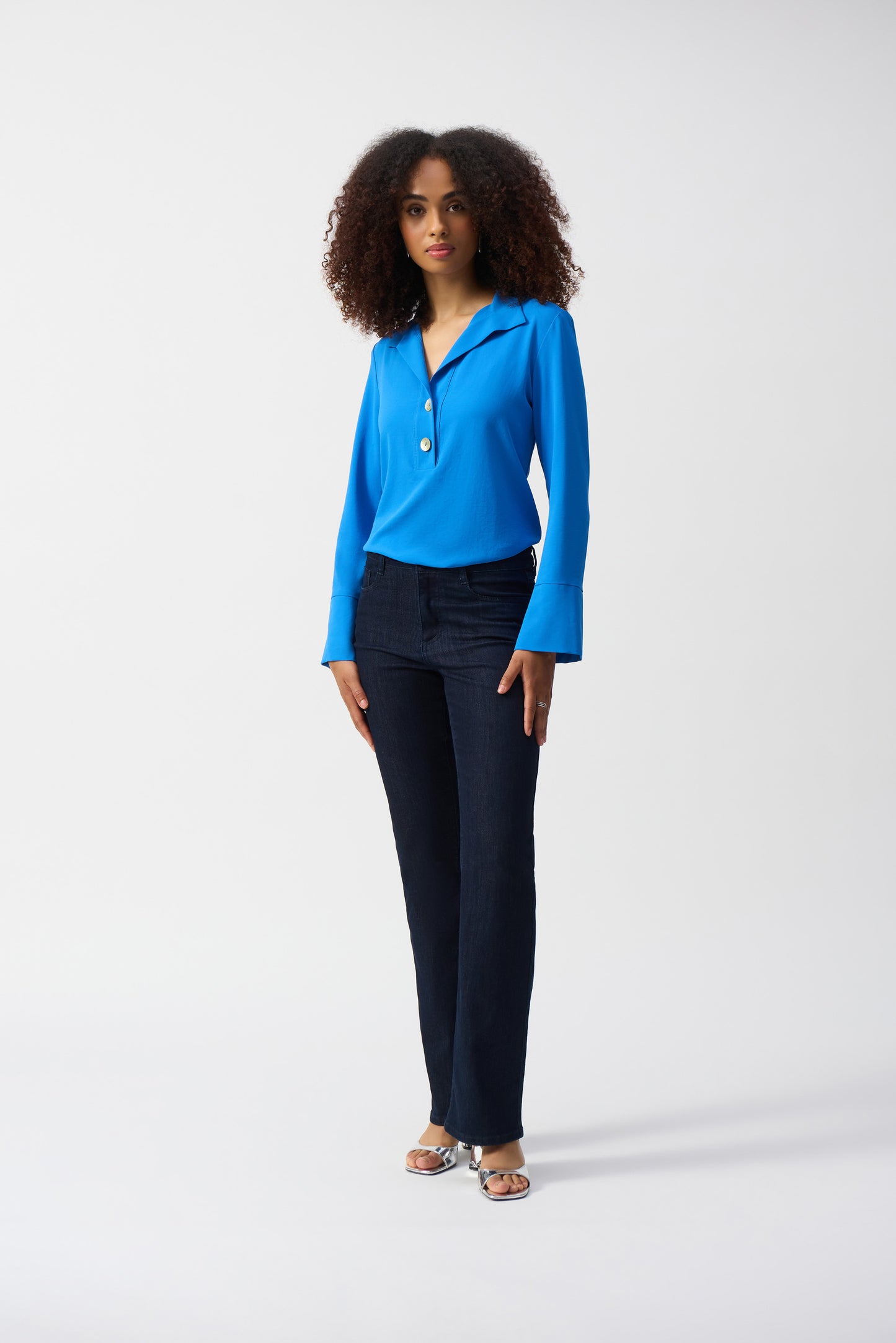 Straight Top With Button Detail 251079
