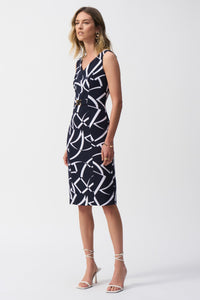 Geometric Print Sheath Dress 251108