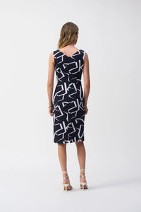 Geometric Print Sheath Dress 251108