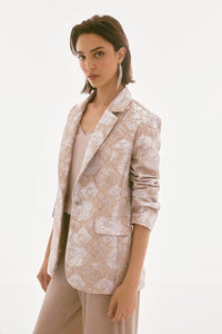 Brocade Floral Print Blazer 251729