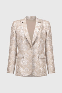 Brocade Floral Print Blazer 251729