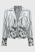 Load image into Gallery viewer, Faux Suede Floral Print Jacket 251910
