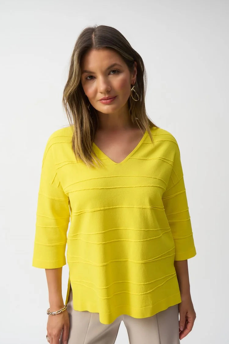 Yellow Jacquard Knit Jumper 251923