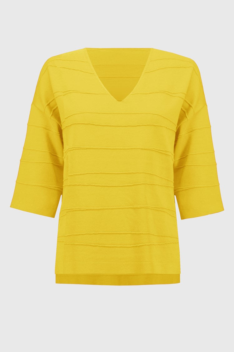 Yellow Jacquard Knit Jumper 251923