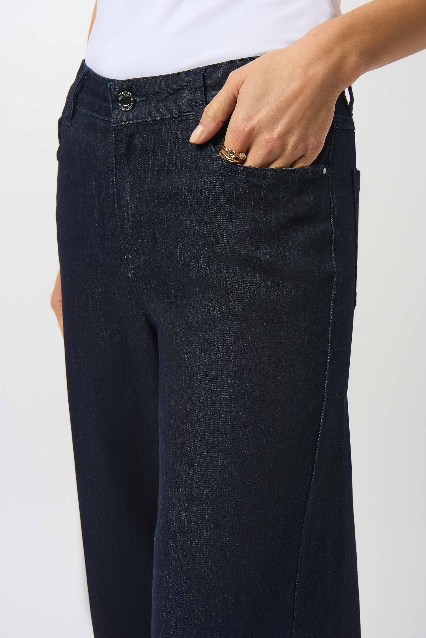 Goldie Classic Wide-Leg Stretch Jeans