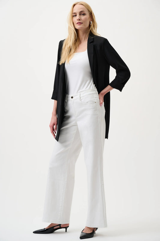 White Goldie Classic Wide-Leg Stretch Jeans - Lucindas on-line