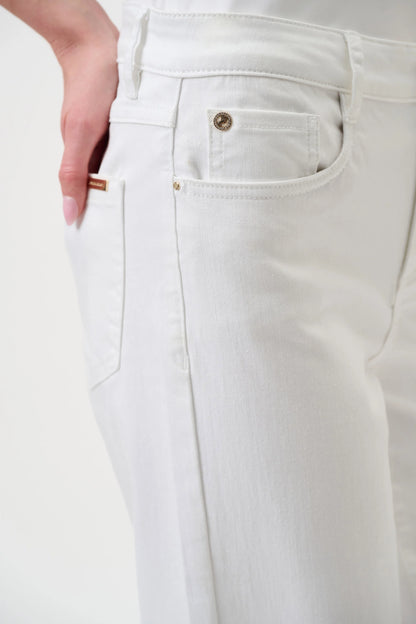 White Goldie Classic Wide-Leg Stretch Jeans - Lucindas on-line