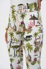 Load image into Gallery viewer, Conversational Print Crop Pants 252232
